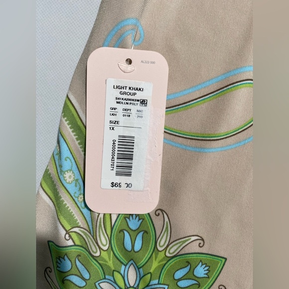 NEW Plus Size 1X Allison Daley Embellish Paisley 3/4 Sleeve Crisscross Top $69 - Picture 11 of 11